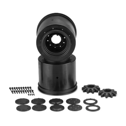 JConcepts, Inc. 1/8 Aggressor 2.6 x 3.8" Monster Truck Wheels, 17mm Hex, Black (2) -JConcepts shop JCO3423B A0 FI8M6DD6
